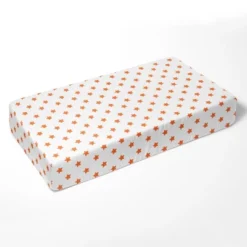 Bacati - Stars Orange Muslin 3 Pc Toddler Bed Sheet Set 100 Percent Cotton -Bacati GUEST 708535c8 630e 473a a58d fb28ff84cf71