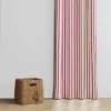 Bacati - Mod Stripes Pink Beige Brown Cotton Printed Single Window Curtain Panel -Bacati GUEST 7167a33a 638d 4151 8c46 bdefd9412899