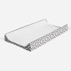 Bacati - Love Gray/White Diamond Plush Changing Pad Cover -Bacati GUEST 7337ec33 8f70 4793 a62c 668e103601cd