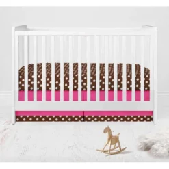Bacati - Buttefly Pink Chocolate 6 Pc Crib Bedding Set With Long Rail Guard Cover -Bacati GUEST 74332a4d 17d7 4315 b019 5ee6f3f432d5