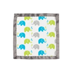 Bacati - Elephants Aqua/Lime/Gray Muslin 2 Pc Security Blankets 13 Bacati - Elephants Aqua/Lime/Gray Muslin 2 Pc Security Blankets -Bacati GUEST 7440ab4f 561d 4427 a827 fe16a2aeb2d3
