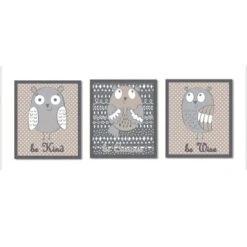 Bacati - Owls In The Woods Beige/Gray 10 Pc Crib Bedding Set With 2 Crib Fitted Sheets -Bacati GUEST 75bbe356 8595 4d03 9b1a eb752b8a66a9