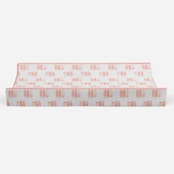 Bacati - Olivia Coral Feathers Quilted Muslin Changing Pad Cover -Bacati GUEST 795c3c9d fe52 491c 82e0 e00f90165683