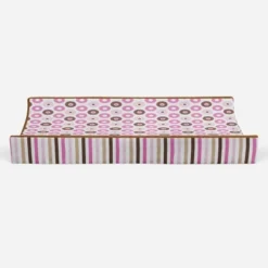 Bacati - Mod Dots/Stripes Pink/choco Dots Changing Pad Cover -Bacati GUEST 798ce21b a71f 4bb6 ba83 476a0ca11ad7
