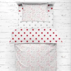 Bacati - Baseball Red/Gray Muslin 4 Pc Toddler Bedding Set -Bacati GUEST 7b4e5019 d872 4acf 8fc7 94dbea965f6e