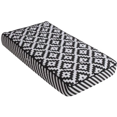 Bacati - Love Black/White Warp Stripes Changing Pad Cover 9 Bacati - Love Black/White Warp Stripes Changing Pad Cover - Image 7