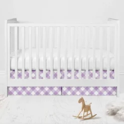 Bacati - Watercolor Floral Purple Gray 10 Pc Girls Crib Bedding Set With Long Rail Guard Cover -Bacati GUEST 7e2a7c8f 52e7 4a71 a8ed 897a1e0dfc58