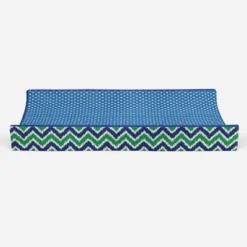 Bacati - MixNMatch Blue/Green Pin Dots Changing Pad Cover -Bacati GUEST 7e6e4055 688c 4abf 8f3d 4c01008d49b7