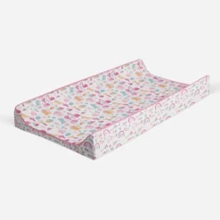 Bacati - Little Dino Girls Fucshia/Aqua Muslin Quilted Changing Pad Cover -Bacati GUEST 7fbd9431 4474 4877 8a14 fbf4a1c9d164