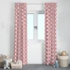 Bacati - Check Plaids Printed Coral Cotton Printed Single Window Curtain Panel -Bacati GUEST 80f82c63 8623 4aa8 96fb a812dc362df4