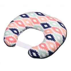 Bacati - 3 Pc Emma Aztec Print Coral Mint Navy Hugster Feeding & Infant Support Nursing Pillow -Bacati GUEST 818be5bd e951 4302 8470 97b4f42f7daf