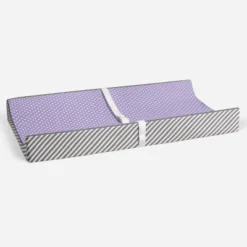 Bacati - Love Gray/Lilac Pin Dots Changing Pad Cover -Bacati GUEST 81c34285 3ffa 47cd 9140 893233df1660