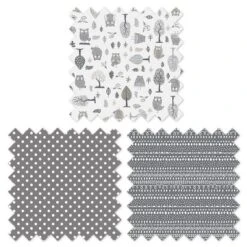 Bacati - Owls Gray/Beige Neutral Cotton Crib Rail Guard Covers Set Of 2 Small Side -Bacati GUEST 8265cf59 5d40 492b 8dd2 cf6917454886