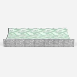 Bacati - Clouds In The City Mint/ Clouds Quilted Changing Pad Cover -Bacati GUEST 837a4d30 8050 4124 975b b76373d0b5ed