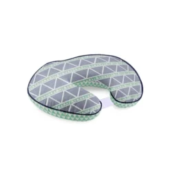 Bacati - 3 Pc Emma Aztec Mint/Navy Large Triangles Muslin Hugster Feeding & Infant Support Nursing Pillow With 2 Removable Zippered Covers -Bacati GUEST 85e26206 7e07 4df3 91ec 310e969b820c