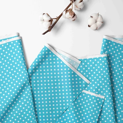 Bacati - Aqua Pin Dots 3 Pc Toddler Bed Sheet Set 3 Bacati - Aqua Pin Dots 3 Pc Toddler Bed Sheet Set