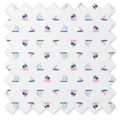 Bacati - Little Sailor Girls Boats/Whales Muslin 2 Pc Security Blankets -Bacati GUEST 8c611314 7787 4982 9a03 03d43af3d136 1