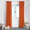 Bacati - Arrows Orange Cotton Printed Single Window Curtain Panel