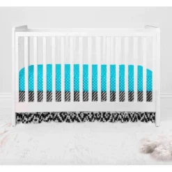 Bacati - Love Black Turquoise 4 Pc Crib Bedding Set With Diaper Caddy 14 Bacati - Love Black Turquoise 4 Pc Crib Bedding Set With Diaper Caddy -Bacati GUEST 8d03976c 156e 46d5 8c29 0f6f4c7bf7ee