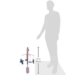 Bacati - Air Space Multicolor Boys Musical Mobile