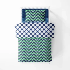 Bacati - Mix N Match Blue/Green 4 Pc Cotton Toddler Bedding Set -Bacati GUEST 8eef1a4c 0f59 4e69 a92d cc66b0b662c9