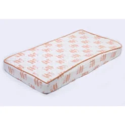 Bacati - Olivia Coral Feathers Quilted Muslin Changing Pad Cover -Bacati GUEST 91f2fb9b ebfa 4ba7 9a49 e87b5db45afa