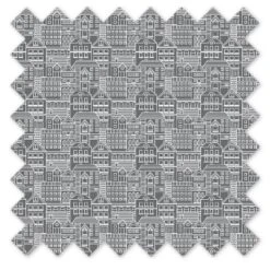 Bacati - Clouds In The City Grey Cityscape Cotton Printed Single Window Curtain Panel -Bacati GUEST 923b5766 e459 4226 9a3f 04255f006102