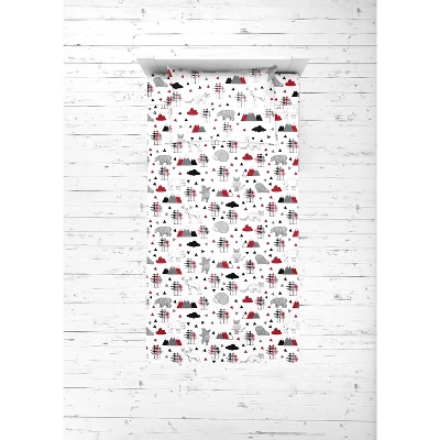 Bacati - Lumberjack Red Black 5 Pc Toddler Bedding Set 7 Bacati - Lumberjack Red Black 5 Pc Toddler Bedding Set - Image 5