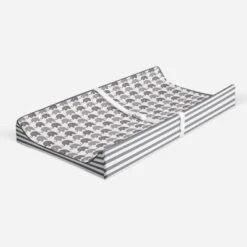 Bacati - Elephants White/Gray Mini Elephants Changing Pad Cover -Bacati GUEST 939cb350 a716 4982 8ef6 3c9fc0ecb8ef