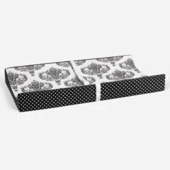 Bacati - Classic Damask White/Black Changing Pad Cover -Bacati GUEST 96f54e77 abf7 4a23 89dd 56a478c14e08