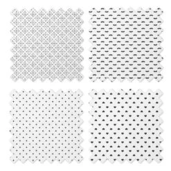 Bacati - LOVE Muslin Swaddling Blankets Set Of 4, Black/White -Bacati GUEST 9731bd0a fe13 401e ab6c ef4eb5200632