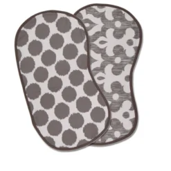 Bacati - Ikat Lilac/Gray Dots/Leopard Muslin 4 Pc Set Of Bibs & Burp Cloths Set 9 Bacati - Ikat Lilac/Gray Dots/Leopard Muslin 4 Pc Set Of Bibs & Burp Cloths Set -Bacati GUEST 97a18d89 52de 4687 944b 6b85d423a75b 1