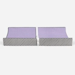 Bacati - Love Gray/Lilac Pin Dots Changing Pad Cover -Bacati GUEST 988e8fe8 29de 49c9 8c39 38000a9a6939