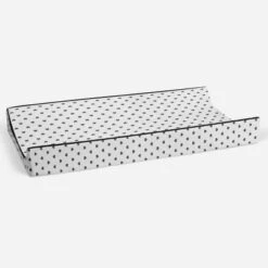 Bacati - Hearts Quilted Muslin Changing Pad Cover Black -Bacati GUEST 98c1374d 7f1b 48b3 8d3a 137a4238bb70