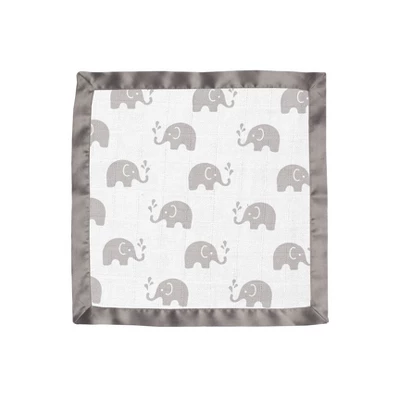 Bacati - Elephants Aqua/Lime/Gray Muslin 2 Pc Security Blankets 7 Bacati - Elephants Aqua/Lime/Gray Muslin 2 Pc Security Blankets - Image 5