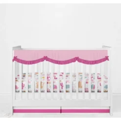Bacati - Little Dino Girls Fuchsia/Aqua Muslin 5 Pc Crib Bedding Set With Long Crib Rail Guard Cover 15 Bacati - Little Dino Girls Fuchsia/Aqua Muslin 5 Pc Crib Bedding Set With Long Crib Rail Guard Cover -Bacati GUEST 9a3fa6b4 2a3b 45f8 9ad3 96f49422d79d