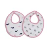 Bacati - Little Sailor Pink Blue Girls Boats/Whales Muslin 4 Pc Set Of Bibs & Burp Cloths Set -Bacati GUEST 9ab9e182 4b91 4b4c a525 685411e22c37