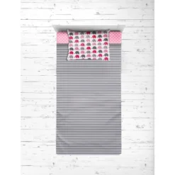Bacati - Elephants Pink/Fuschia/Gray 4 Pc Toddler Bedding Set -Bacati GUEST 9af330c8 ff5e 4ad9 ad98 a357908cd802