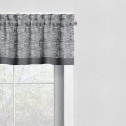 Bacati - City Scape Gray Window Valance