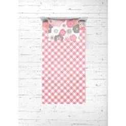 Bacati - Watercolor Floral Coral Gray 5 Pc Toddler Bedding Set -Bacati GUEST 9dbd48d1 5857 46ec 9c0e ffbe57ac60fd