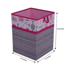 Bacati - Owls Pink/Gray Girls Collapsible Laundry Hamper -Bacati GUEST a01afdd3 4af3 41fb 9d9d 0d2255cba950
