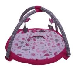 Bacati - Baby Activity Gyms & Playmats (Owls Pink Gray)