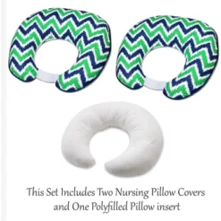 Bacati - 3 Pc Chevron/Dots Navy Green Hugster Feeding & Infant Support Nursing Pillow With 2 Removable Zippered Covers 12 Bacati - 3 Pc Chevron/Dots Navy Green Hugster Feeding & Infant Support Nursing Pillow With 2 Removable Zippered Covers -Bacati GUEST a24ad0ed 1993 49e7 a5d9 e5dc54f143c9