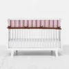 Bacati - Mod Dots/Stripes Long Crib Rail Guard Cover Pink/Chocolate