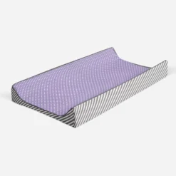 Bacati - Love Gray/Lilac Pin Dots Changing Pad Cover -Bacati GUEST a6248d0d dc99 4a9f b303 7fac7dd5436c