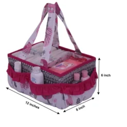 Bacati - Owls Pink/Gray Girls Cotton Nursery Storage Caddy -Bacati GUEST a6569158 9c75 47f9 9e57 cc0b8cac4c4b