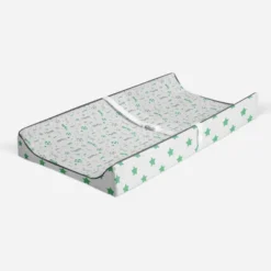 Bacati - Soccerball Green/Gray Muslin Changing Pad Cover