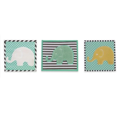 Bacati - Elephants Mint/Yellow/Gray 10 Pc Crib Bedding Set With 2 Crib Fitted Sheets 11 Bacati - Elephants Mint/Yellow/Gray 10 Pc Crib Bedding Set With 2 Crib Fitted Sheets - Image 9