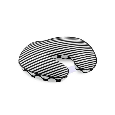 Bacati - 3 Pc Dots/Pin Stripes Black/White Hugster Feeding & Infant Support Nursing Pillow 8 Bacati - 3 Pc Dots/Pin Stripes Black/White Hugster Feeding & Infant Support Nursing Pillow - Image 6