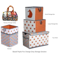 Bacati - Playful Fox Orange/Gray Storage Toy Chest 6 Bacati - Playful Fox Orange/Gray Storage Toy Chest -Bacati GUEST a822dcdc fee6 4bf0 bde6 c90dcdae8060 1